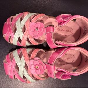 Stride Rite Pink and Mint Kids Sandals